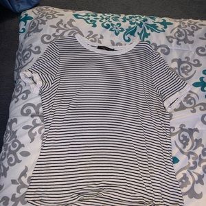 black and white stripped tee
